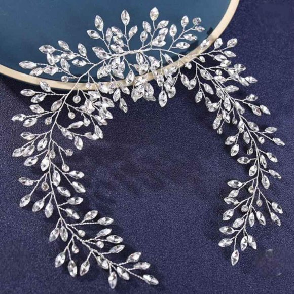 Bridal headpiece tiara bling crown rhinestone New wedding accessory - Picture 2 of 3